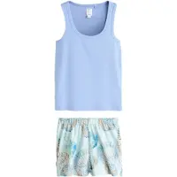 Next Kort pyjamas aqua / pastellblå / ljusblå / pastellorange
