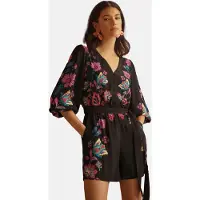 Love & roses Jumpsuit petrol / orange / rosa / svart