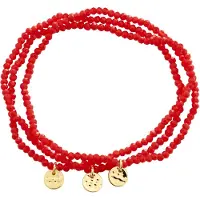 Pilgrim Armband ' Indigo ' guld / röd