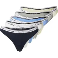 Calvin Klein Underwear String marinblå / ljusblå / pastellgul / grå / vit