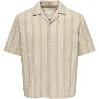 Only & Sons Skjorta 'ONSWalker' beige / mörkbeige