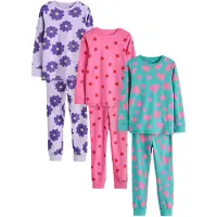 Next Pyjamas smaragd / lavendel / mörklila / rosa
