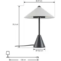 LINDBY Bordslampa Norvik , Svart, Vardagsrum / matsal, Metall, Modern, Bordslampa