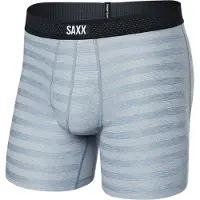 Saxx - Boxershorts och kalsonger - Droptemp Cooling Mesh BB Mid Grey Heather för Unisex - Storlek L - Grå