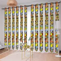 Yiran Furniture Gul Etiopisk Traditionell Saba Telet Anpassad Design 2 Delar Tunn Skuggande Fönstergardin för Vardagsrum Sovrum Dekor 100W130H(CM)40x51in&Grommet Top