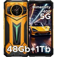 Doogee S200 Ultra 5G Mobiltelefon 48 GB + 1 TB 6,72 Skärm 11000 mAh 100 MP Android 15 gul