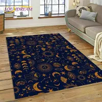 HGHT Sol Måne Mandala Magi Häxkonst Tarot Matta Matta för Hem Vardagsrum Sovrum Soffa Dörrmatta Dekor, Områdesmatta Halkfri Golvmatta 40x60cm(15x23in)