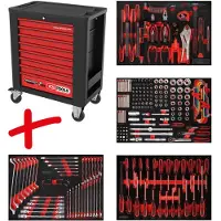 Ks Tools 8154241 Verkstadsvagn Tillverkarfärg: Svart, Röd