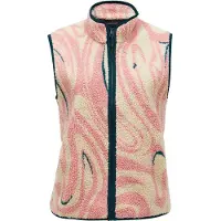Peak Performance - Varumärken - W Graphic Pile Vest Topo Swirl för Unisex - Storlek S - Rosa