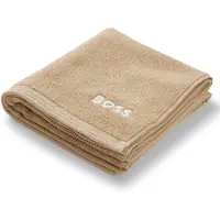 BOSS Cotton hand towel with contrast embroidered logo