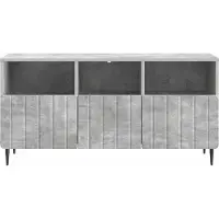 vidaXL TV-skåp med låda Betonggrå 102 x 34,5 x 50 cm Konstruerat trä