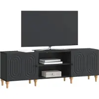vidaXL TV-skåp Svart 150 x 31 x 50 cm Konstruerat trä