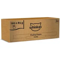 Whiskas Våtfoder för katter Fjäderfä i gelé 120 x 85 g