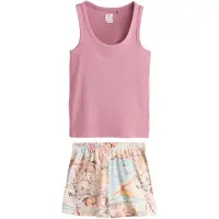 Next Kort pyjamas ljusblå / ljusorange / rosa / puder