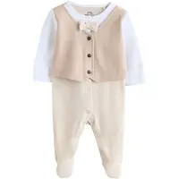 Next Set beige / mörkbeige / vit