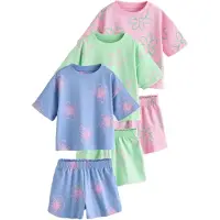 Next Pyjamas duvblå / ljusgrön / ljusrosa