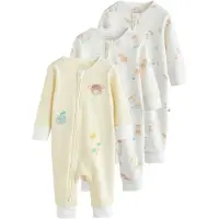 Next Pyjamas kräm / ljusblå / brun / ljusgul