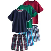 Next Pyjamas marinblå / smaragd / burgunder / vit
