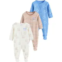 Next Pyjamas ecru / blå / brun