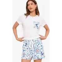 Lipsy Kort pyjamas royalblå / cyanblå / röd / vit