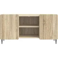 vidaXL TV-skåp Sonoma-ek 102 x 34,5 x 52 cm Konstruerat trä