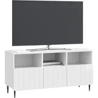 vidaXL TV-skåp Vit högglans 102 x 34,5 x 50 cm Konstruerat trä