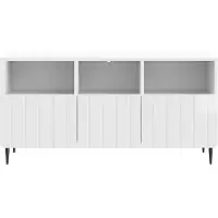 vidaXL TV-skåp Vit högglans 102 x 34,5 x 50 cm Konstruerat trä