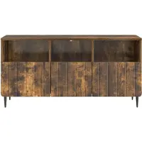 vidaXL TV-skåp med låda Rökt ek 102 x 34,5 x 50 cm Konstruerat trä