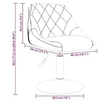 vidaXL Matstol Black Velvet