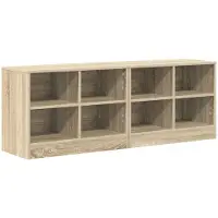 vidaXL Sängskåp med hylla 2 st Sonoma ek 66 x 33 x 48 cm 893725