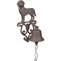 Esschert Design Gjutjärnsklocka till dörren Hund
