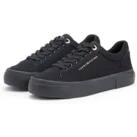 Tommy Hilfiger Metallic Logo Canvas Platform Trainers
