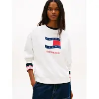 Tommy Hilfiger Tommy Jeans Wavy Flag Sueded Terry Boxy Sweatshirt