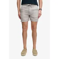 Superdry för män. M7110520A Shorts Merchant Linne grå (L), Casual, Lino