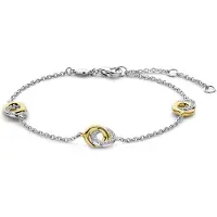Ti sento tvåfärgat armband med zirkonia stenar 2925ZY