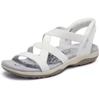 SKECHERS för kvinnor. 163460 Sandaler Reggae Slim - Stretch Flex vit (40), Karta, Ingen, Casual