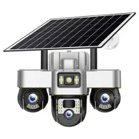 Mtp Products VTS30 V380pro Solar säkerhetskamera med tre linser - EU-kontakt