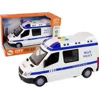 Lean Toys radiobil bil polis med motor-/trykkljud ljus