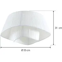 LINDBY Taklampa Eryndor , dimbar, Vitt / opal, Vardagsrum / matsal, Textil / tyger / siden, Modern, Taklampa