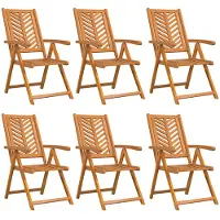 vidaXL Lutande stol 6 pcs Brun 57 x 71 x 90 cm trä