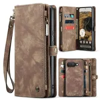 CASEME Google Pixel 9a 008 2-i-1 Multifunktionell Plånboksfodral - Brun
