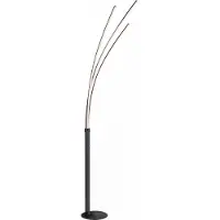 JUST LIGHT LED golvlampa Maja, Svart, Vardagsrum / matsal, Metall, Modern, LED-golvlampa