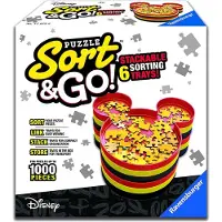 Ravensburger 17975 Disney Mickey Mouse Sort & Go Jigsaw Puzzle Accessory - robust och lttanvnd plast Mickey Mouse Head -formade sorteringsfack