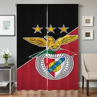 Household supplies MH Fönster Köksgardiner för Vardagsrum 2 Delar Mörkläggningsgardiner Dörrgardin SL B-benfica FC Avskärmning Sovrumsdekoration W50xH70cmx2pcs-CL gray