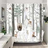 Textilien Husdjur Höglandsko Duschdraperi Rustikt Rustikt Bondgård Planka Vintage Stil Tvättbara Duschdraperier Badrumsinredning 120x180cm-47x70in