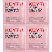 BeautyGlam KEYTH, Lucy PDRN Glow Collagen Hydrogel Skönhetsmask, 4 ark, 38 g (1,34 oz) Varje