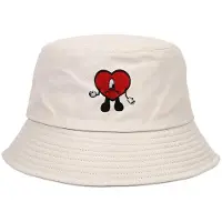 Binchi Keji Travel Bomullsbroderad Bad Bunny Fiskarhatt UN VERANO SIN TI Bucket Hat Kvinna Sommar Vikbar Solhatt Man Strandhatt