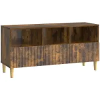 vidaXL TV-skåp med låda Rökt ek 102 x 34,5 x 50 cm Konstruerat trä