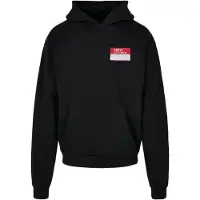 MT Sweatshirt 'Hey! My Name Is' blodröd / svart / vit