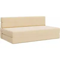 vidaXL Fällsoffa säng Kräm 203 x 152 x 15 cm Kordread tyg